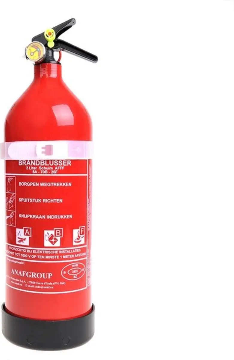 Brandblusser 2L A en F schuim + manometer