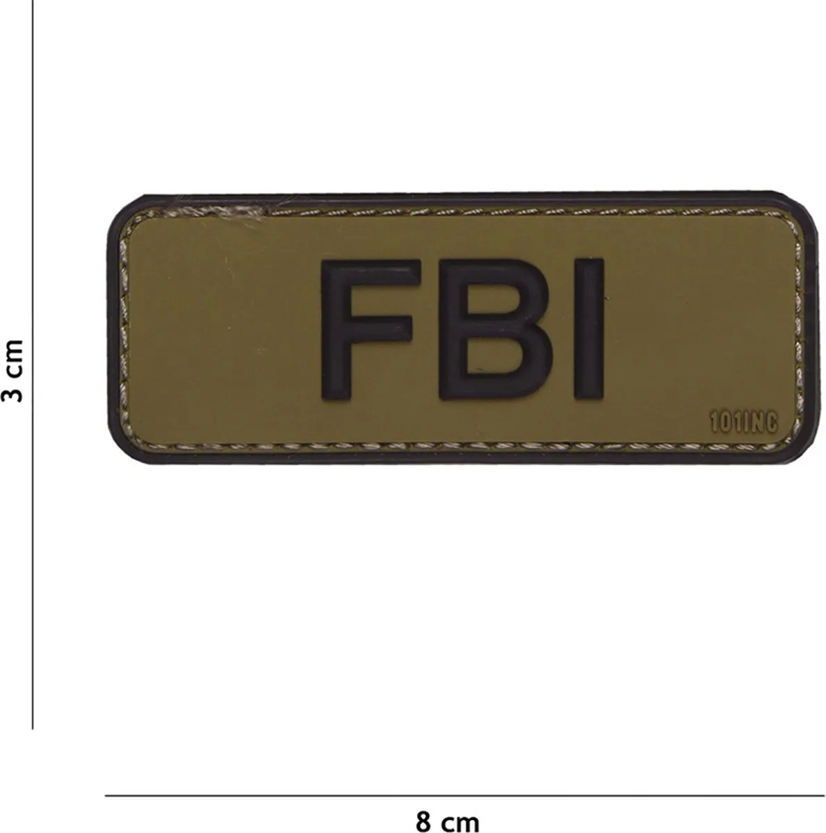 101 Inc Embleem 3D Pvc FBI Groen