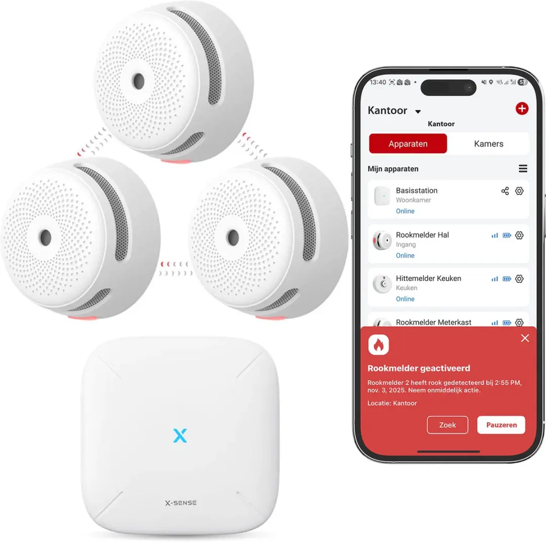 X-Sense Link+ Pro Slimme Rookmelder bundel