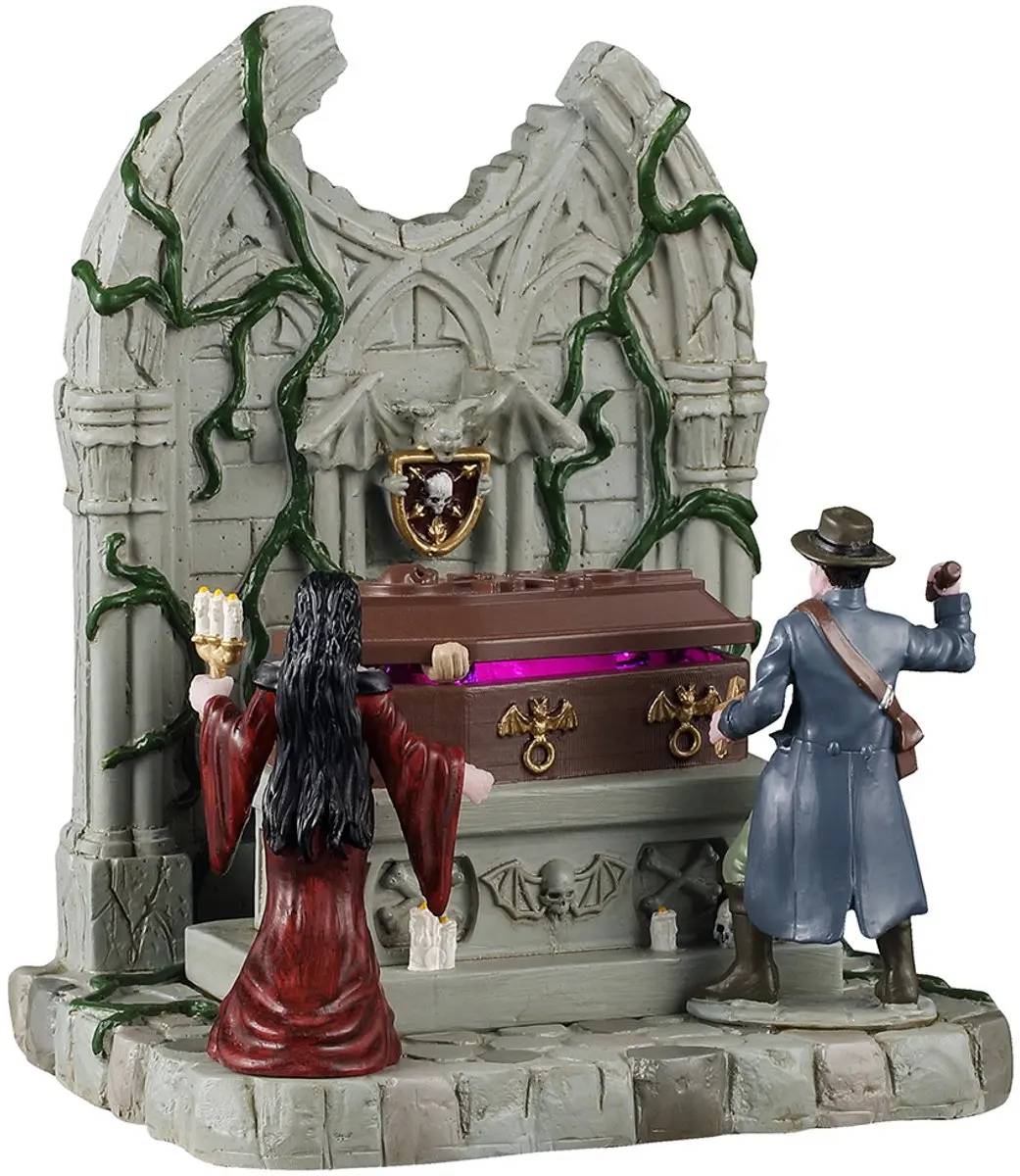 Lemax Spooky Town Lighted Coffin