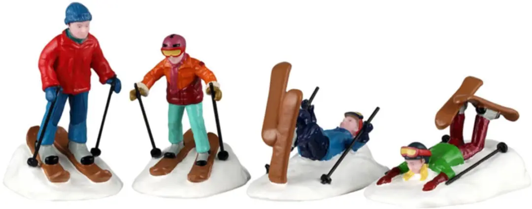 Lemax Ski School Lessons Kerstdorp Figuren