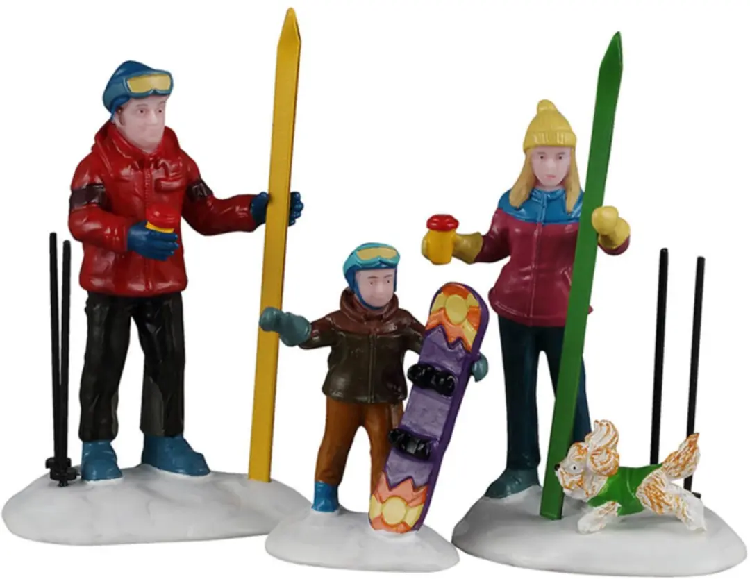 Lemax Family Ski Day Kerstdorpfiguren