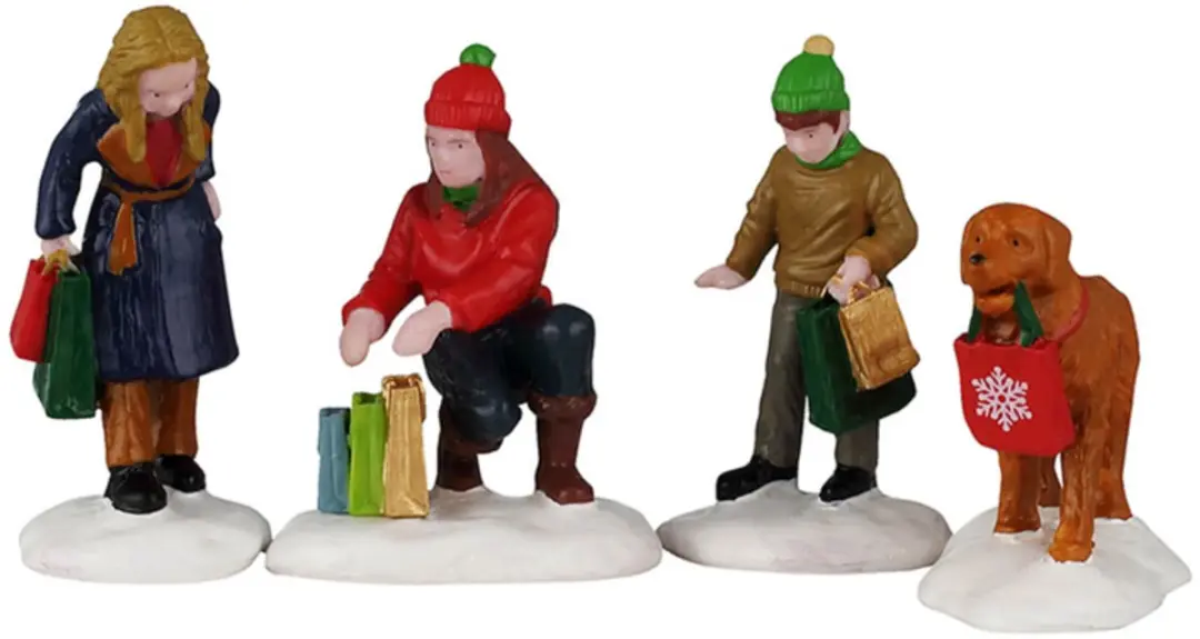 Lemax Festive Holiday Shoppers