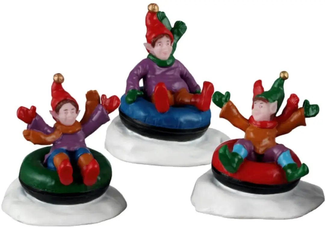 Lemax Snow Tubers Set van 3 - Kleurmix - afbeelding 2 van 2