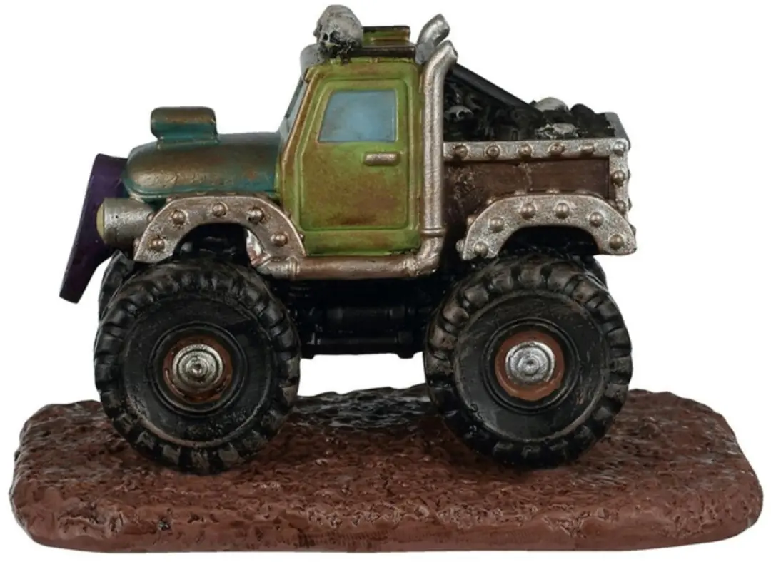 Lemax Spooky Town Wretched Wreck Monster Truck Ornament - afbeelding 4 van 4