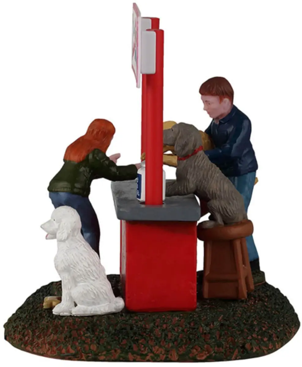 Lemax Puppy Kissing Booth Kerstdorp Tafereel - afbeelding 4 van 4