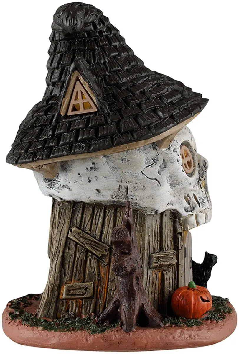Lemax Spooky Town Witch's Skull Hut Verlicht Huisje - afbeelding 2 van 4