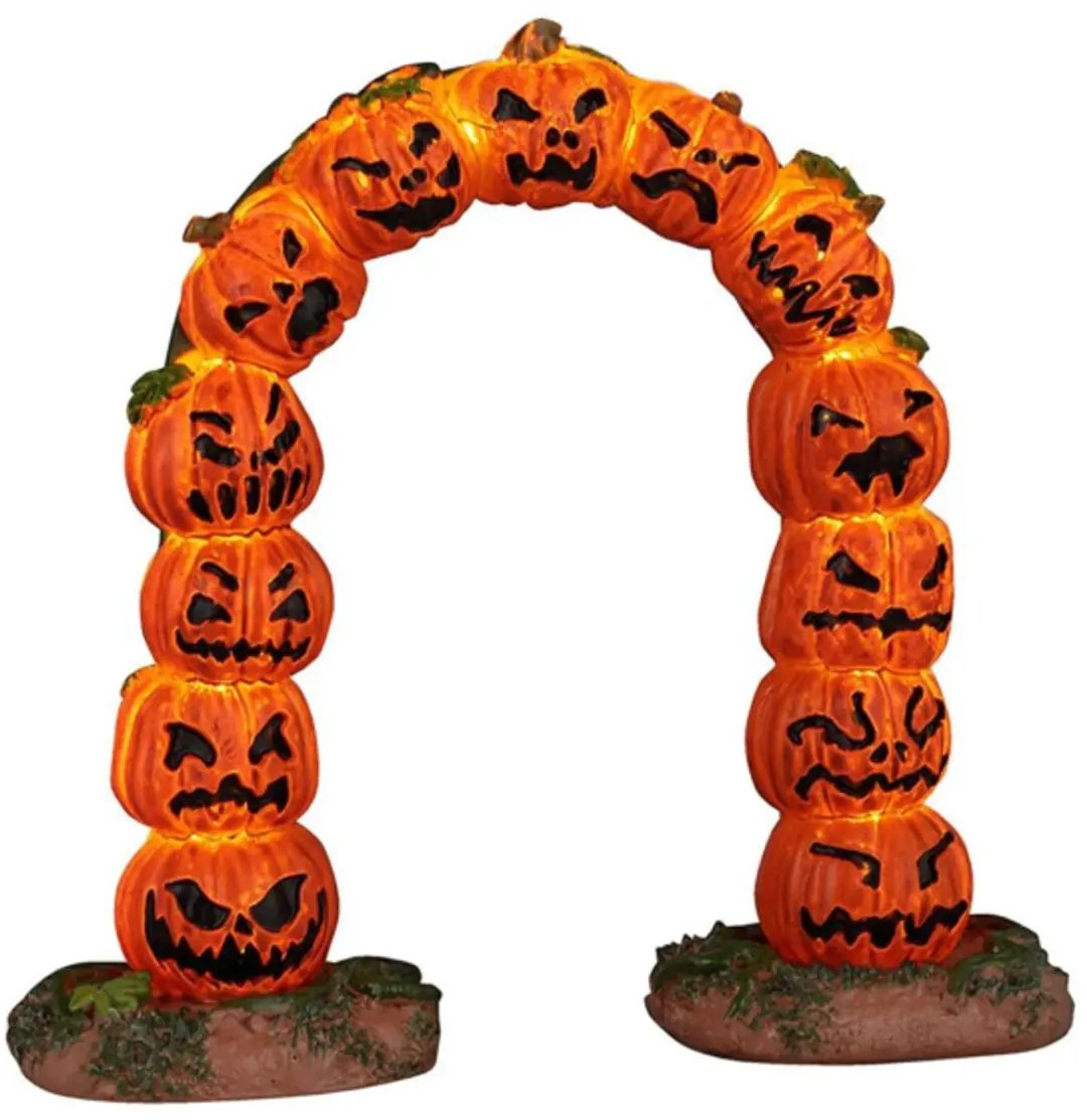 Lemax Spooky Town Pumpkin Arch Met Licht