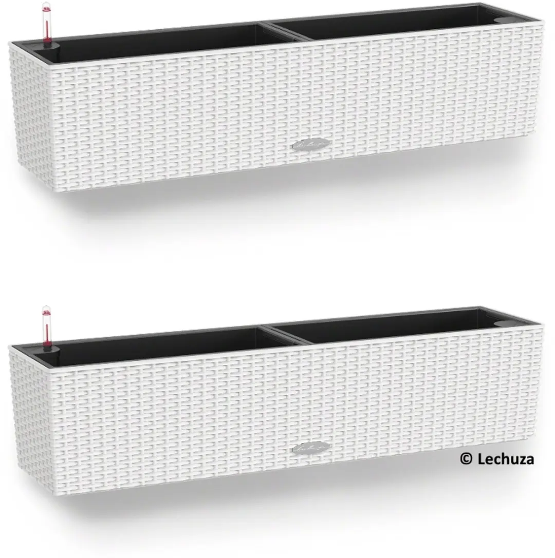 LECHUZA Bloembak BALCONERA Cottage 80 wit