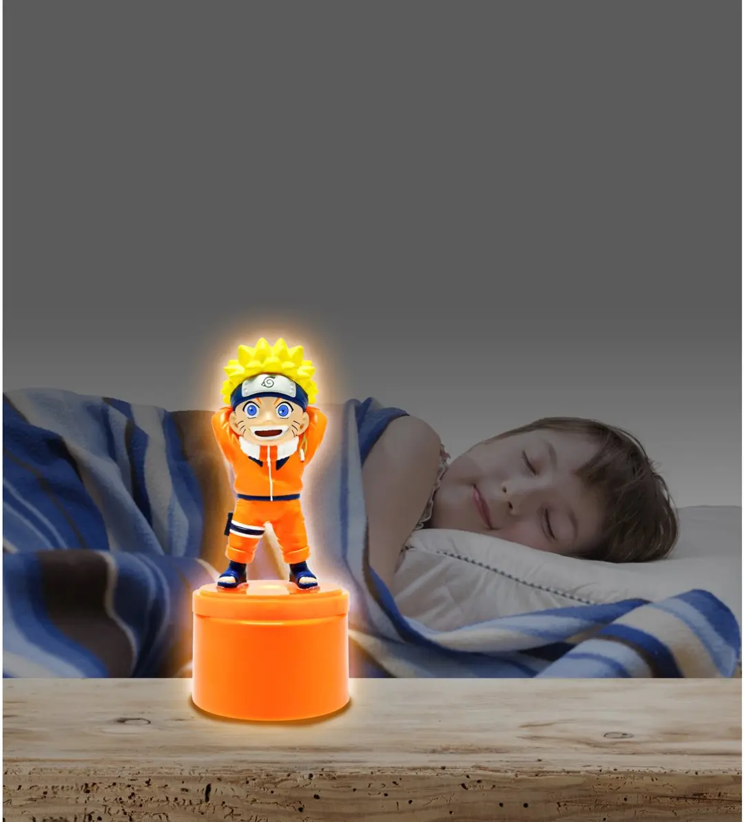 Naruto 3D nachtlampje met zacht wit licht