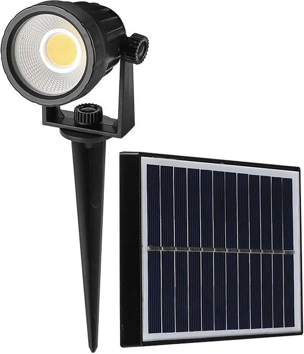 V-TAC VT-952 Solar Tuinlamp - 2W - IP65 - Zwart - afbeelding 5 van 6