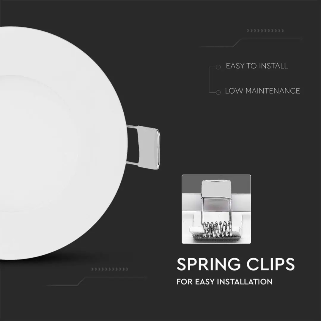 V-TAC VT-307RD-N LED Rond Minipaneel - 3W - 4000K - Wit - afbeelding 5 van 6