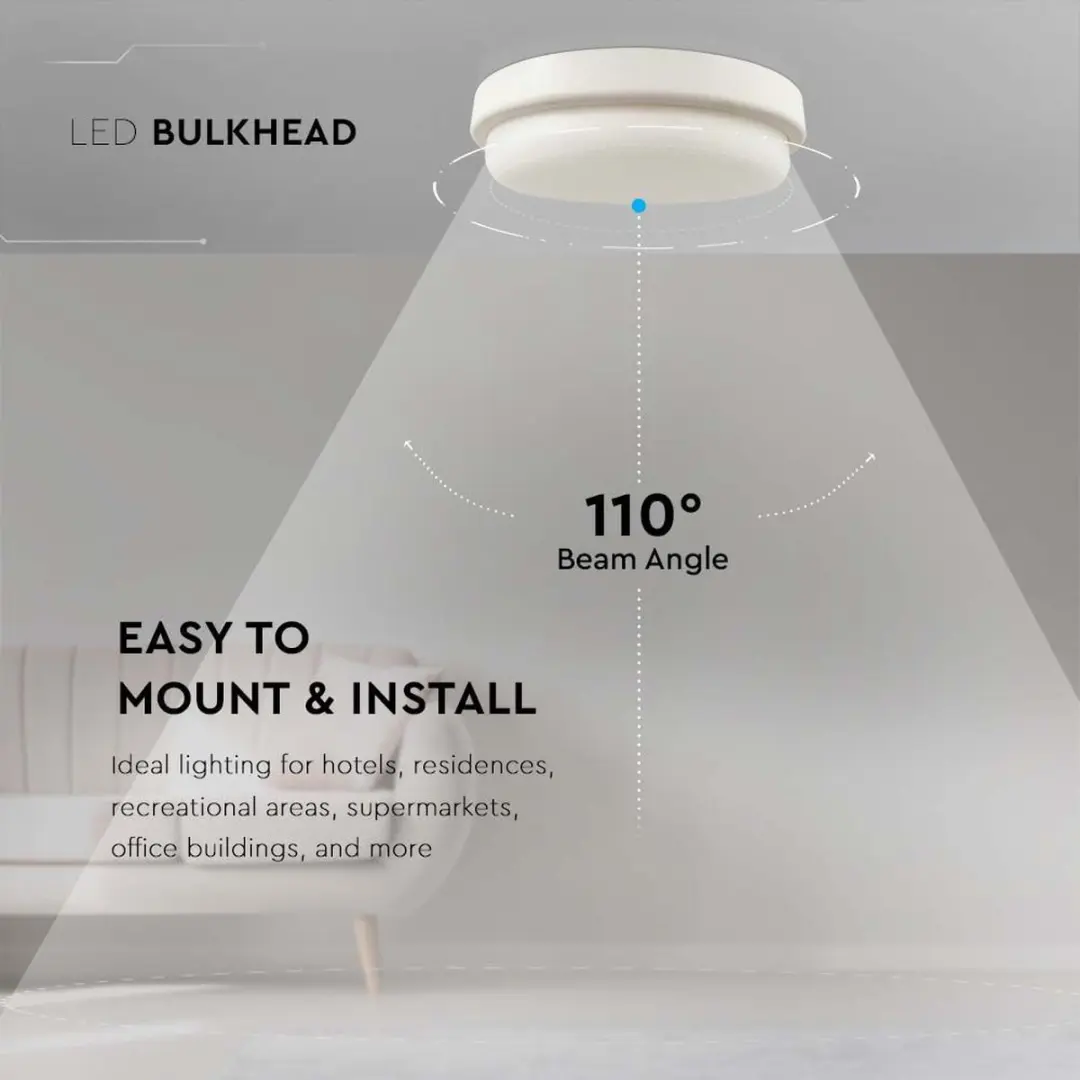 V-TAC VT-8095 LED Ronde Plafondlamp - IP54 - 12W - 4000K - afbeelding 5 van 6