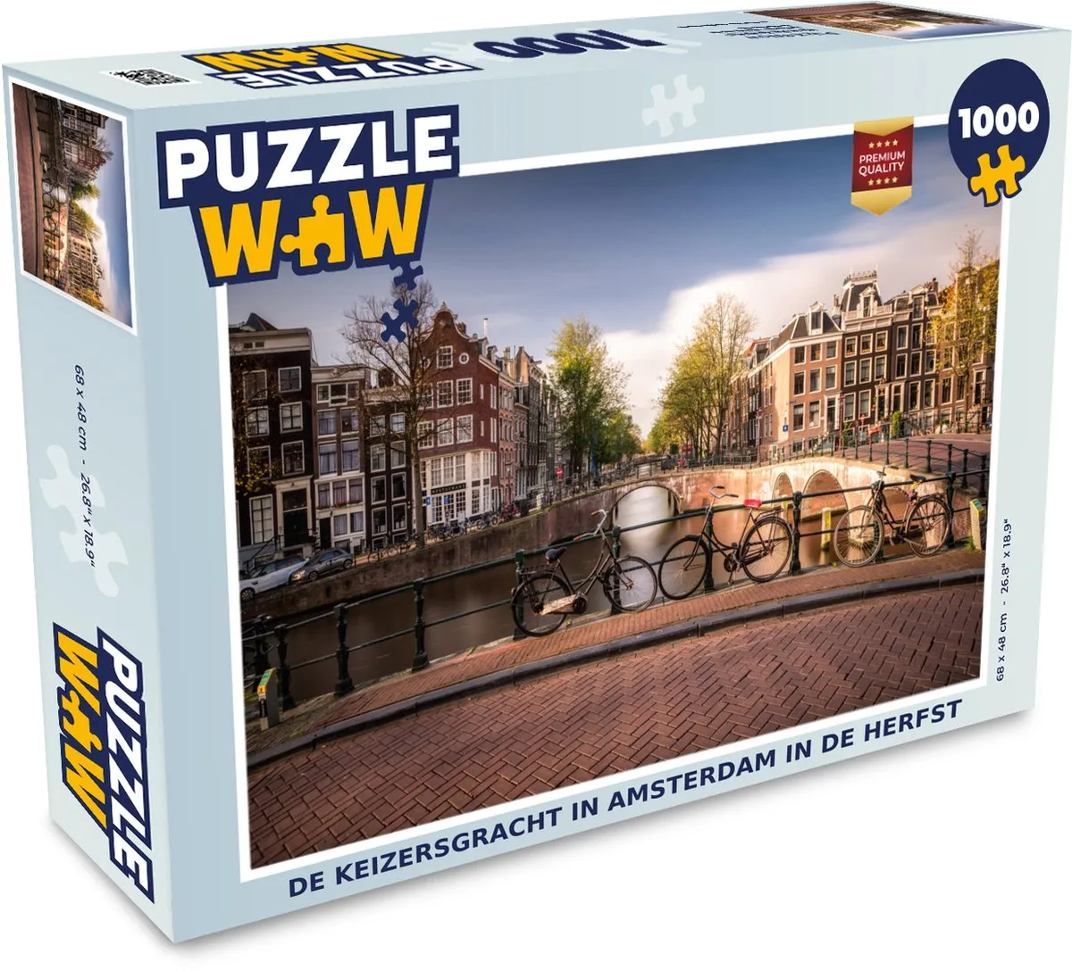 PuzzleWow Legpuzzel De Keizersgracht Amsterdam Herfst 1000 Stuks - Multicolor