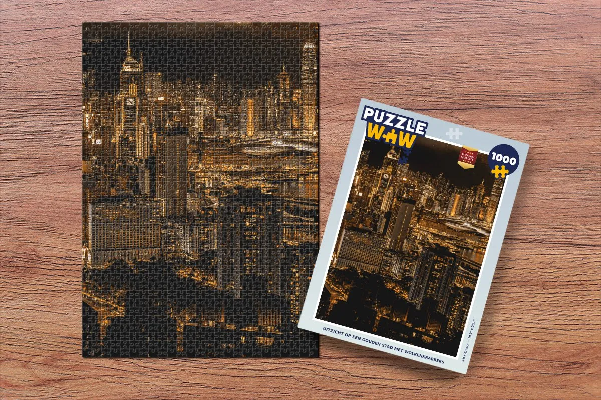 PuzzleWow Stad Gebouwen Legpuzzel 1000 Stuks - Multicolor