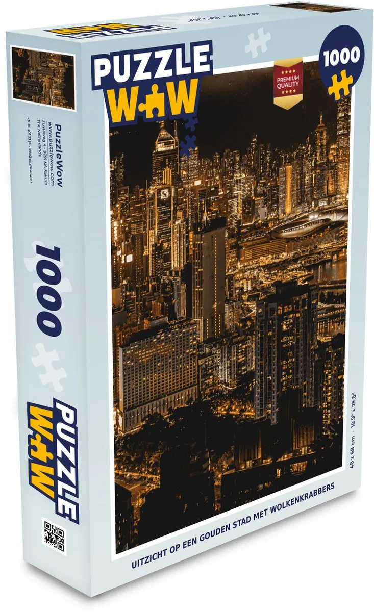PuzzleWow Stad Gebouwen Legpuzzel 1000 Stuks