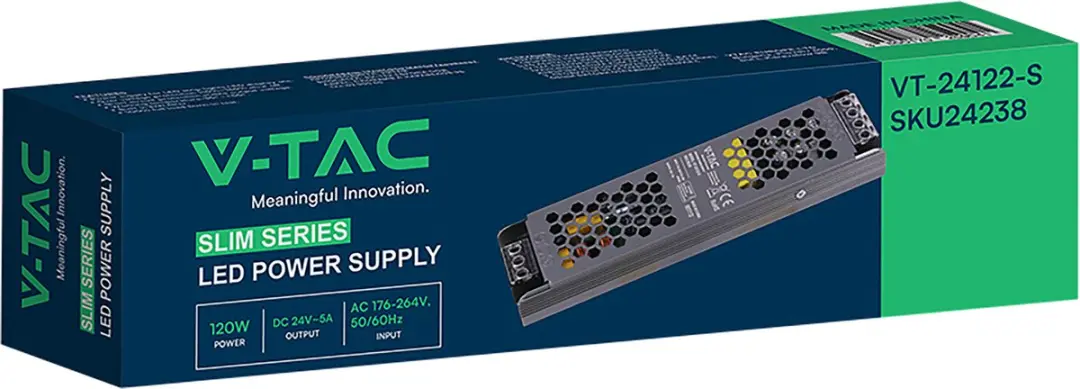 V-TAC VT-24122-S LED-transformator 120W 24V - afbeelding 2 van 6