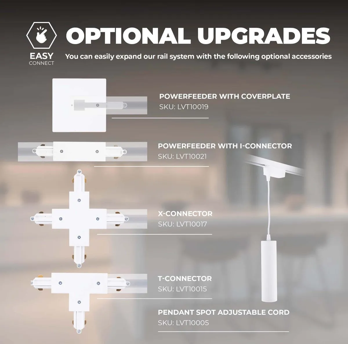 LEDVION LED Railverlichting 1M 2 Spots - Wit Dimbaar