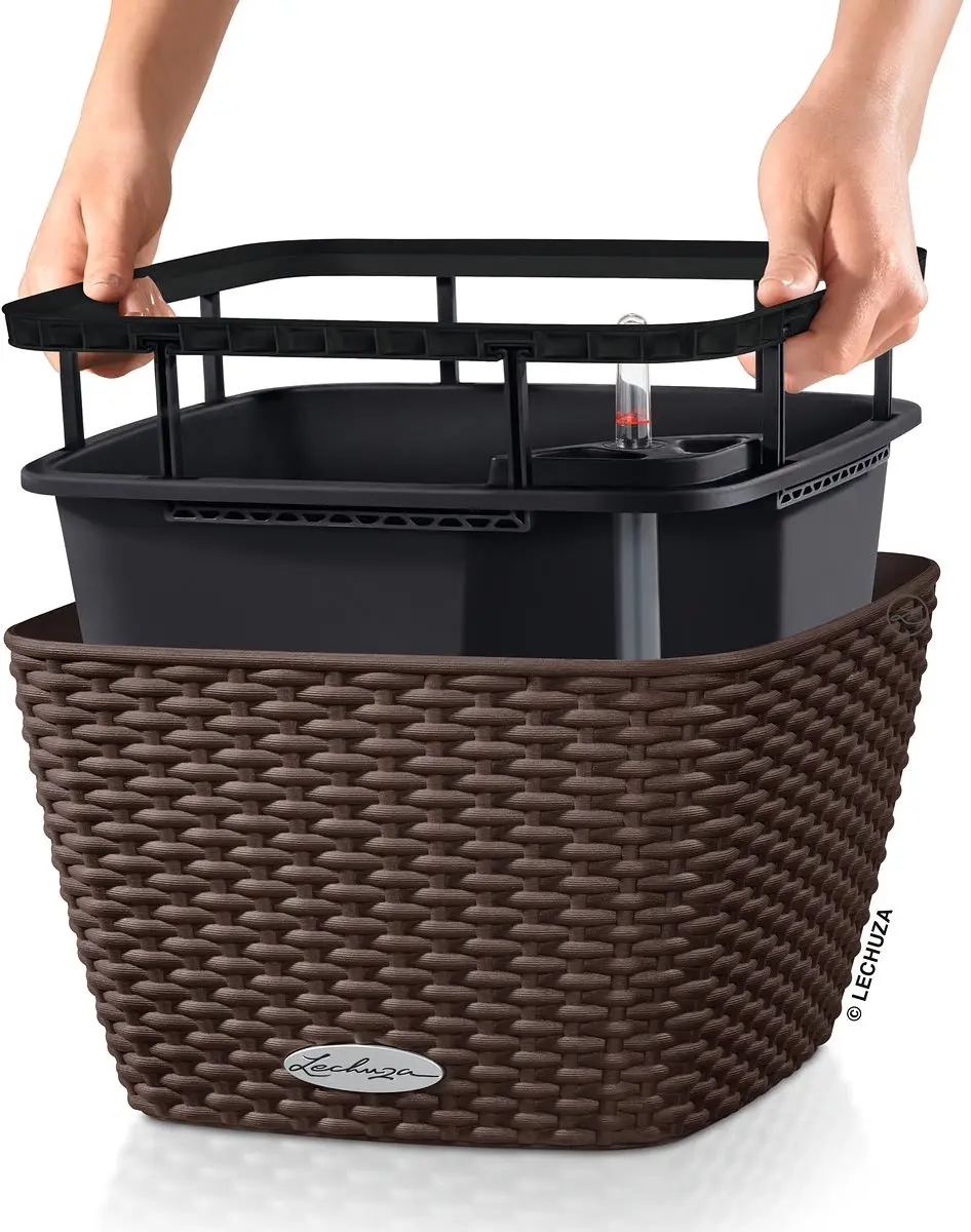 Lechuza BACINO Cottage Plantenbak - 30cm - Mokka - afbeelding 3 van 6