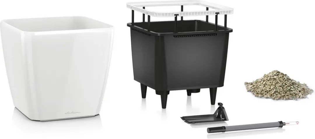 Lechuza Quadro LS 50 Plantenbak - 53L - Zwart Hoogglans - afbeelding 5 van 6