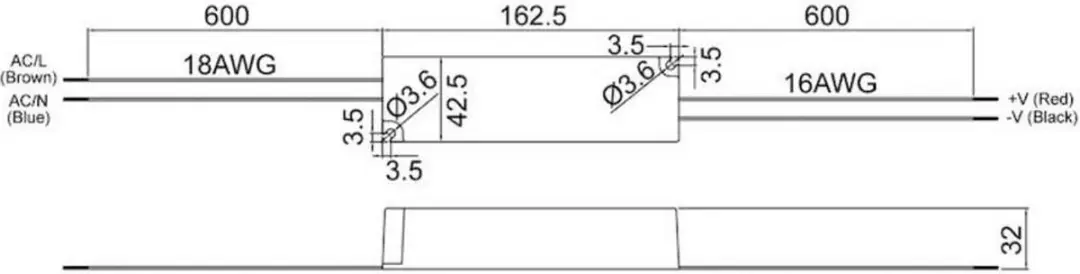 Mean Well LPV-60-24 LED-transformator - 60W - 24V DC - afbeelding 2 van 5