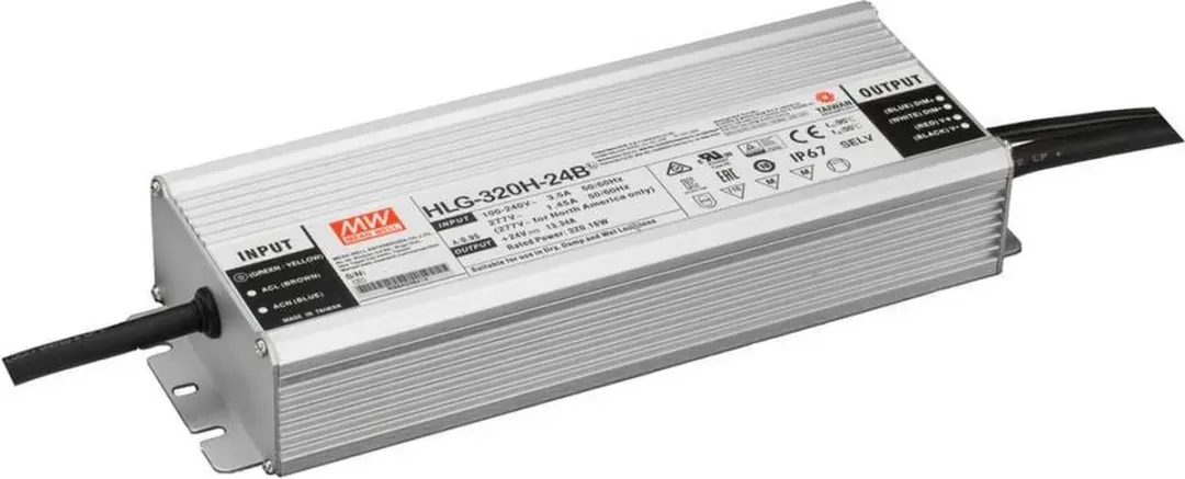 Mean Well HLG-320H-24B LED-driver - 320W - afbeelding 4 van 4