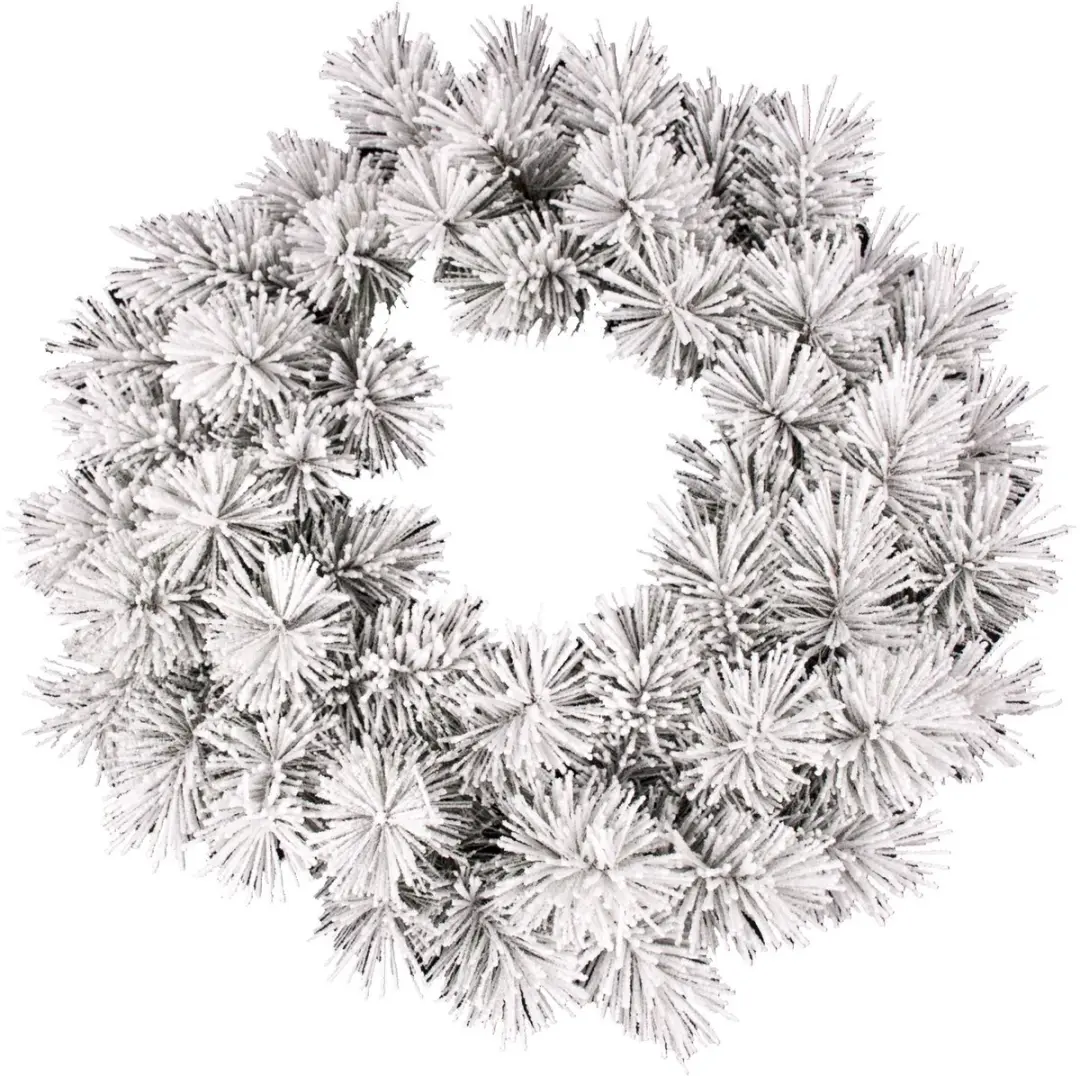 Oregon Kerstkrans - Ø60cm - Groen met sneeuw - afbeelding 2 van 2