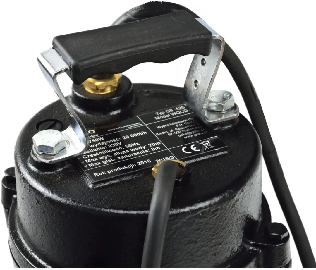 GEKO Waterpomp - Koperen Draad - Met Vlotterschakelaar - 750W - 20.000 l/u - afbeelding 5 van 5