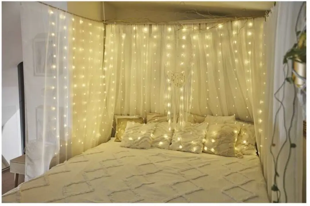 Emos D3EW01 LED-kerstgordijn - 1,7x2m - Warm Wit - afbeelding 2 van 6