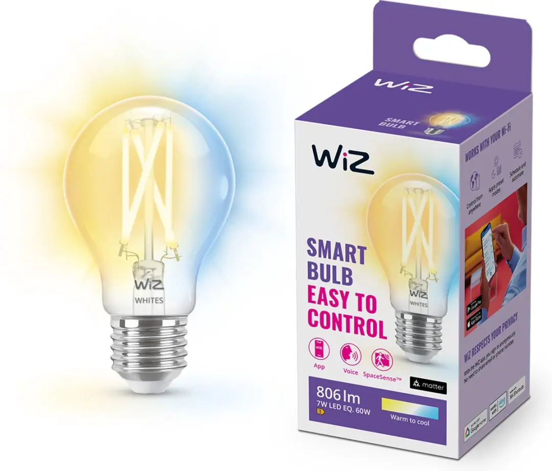 WiZ Filament Lamp E27 Slimme LED 7W 60W