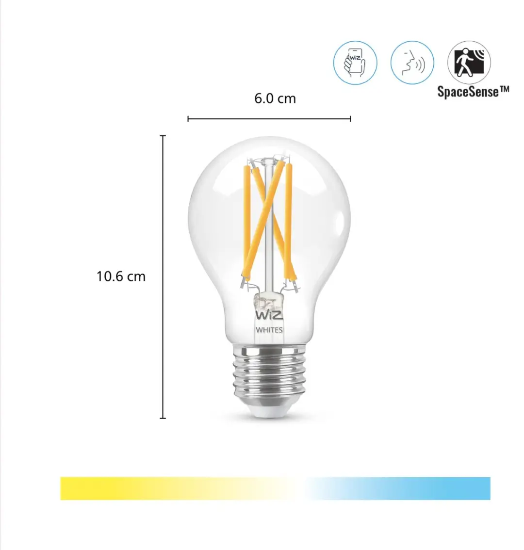 WiZ Filament Lamp E27 Slimme LED 7W 60W - afbeelding 3 van 6