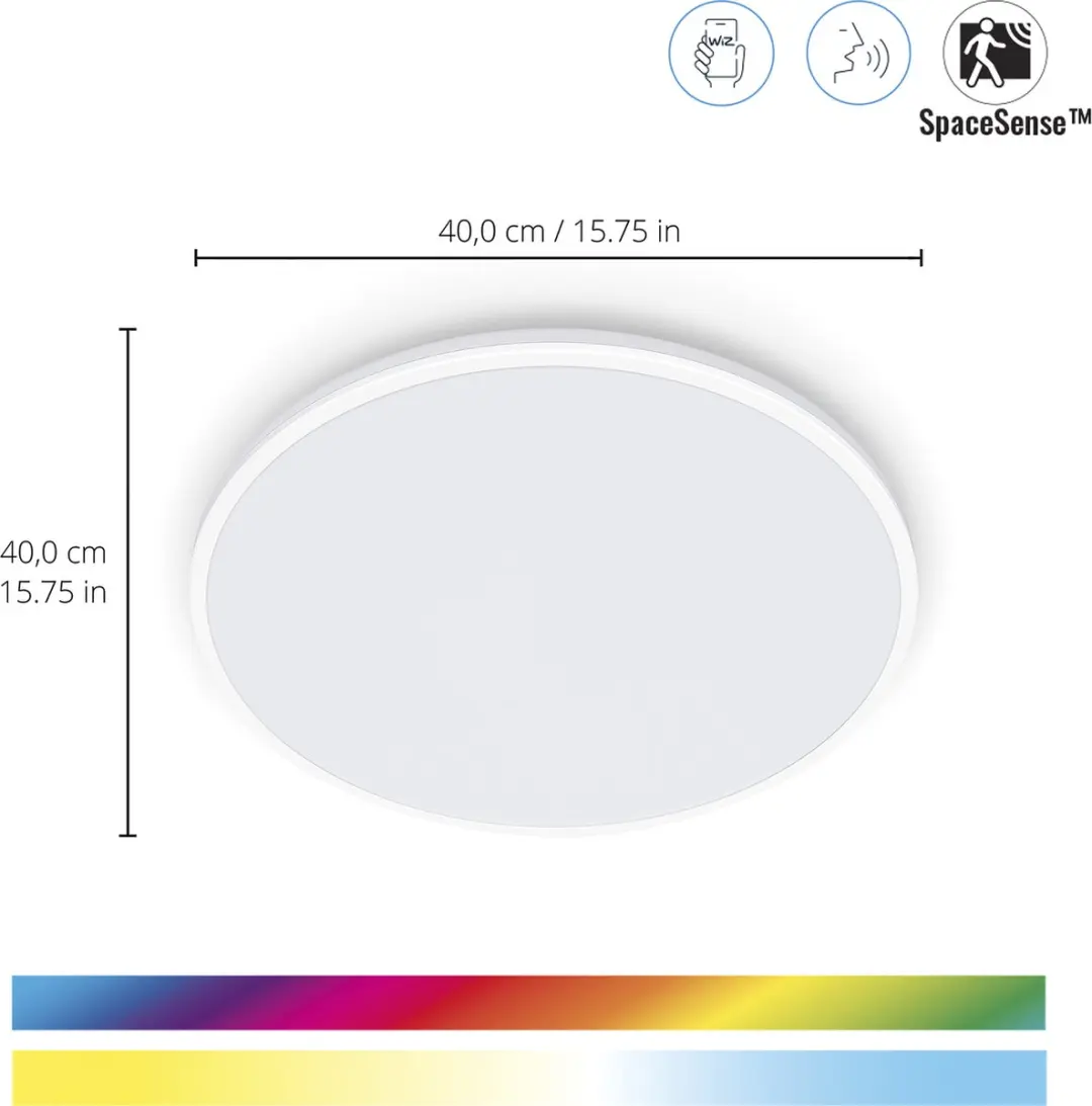 WiZ Rune Plafondlamp 21W - Ø40cm - Wit - afbeelding 2 van 6