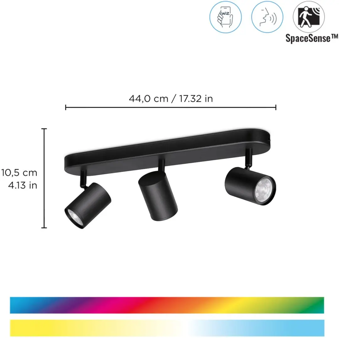 WiZ Imageo 929002659222 Plafondspot - Zwart - afbeelding 2 van 6