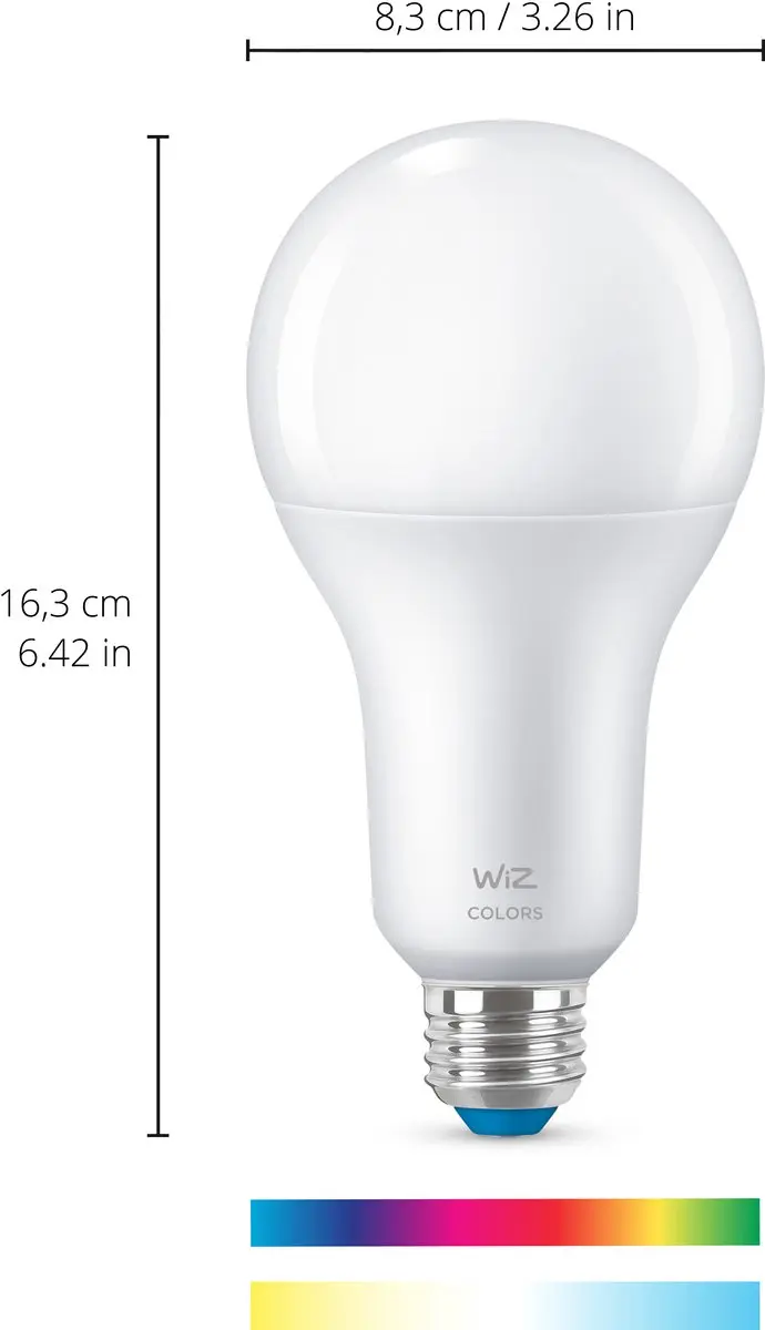 WiZ Slimme Lichtbron E27 - 18,5W - RGBW - Mat - afbeelding 3 van 6