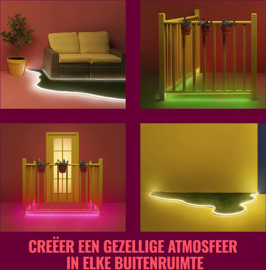 WiZ Outdoor LED Strip RGBW 5m - Type C - afbeelding 4 van 6