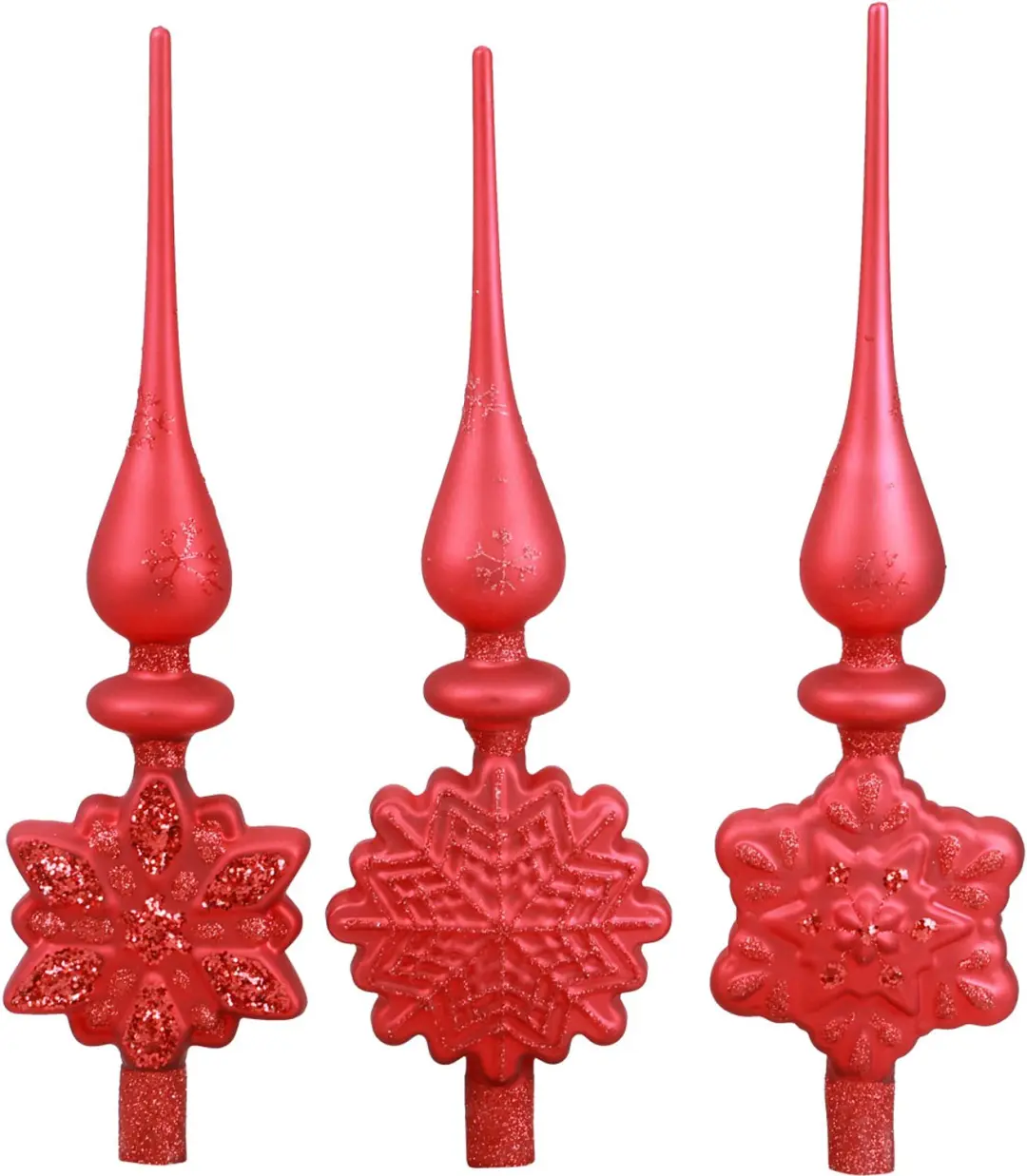 Kaemingk Decoris Glazen Piek 35cm - Rood - afbeelding 5 van 5