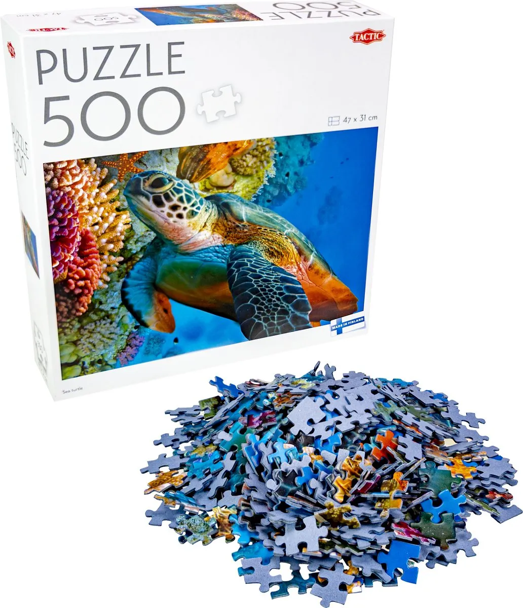 Tactic Sea Turtle Puzzel 500 Stuks - Zeeschildpad in Tropische Oceaan