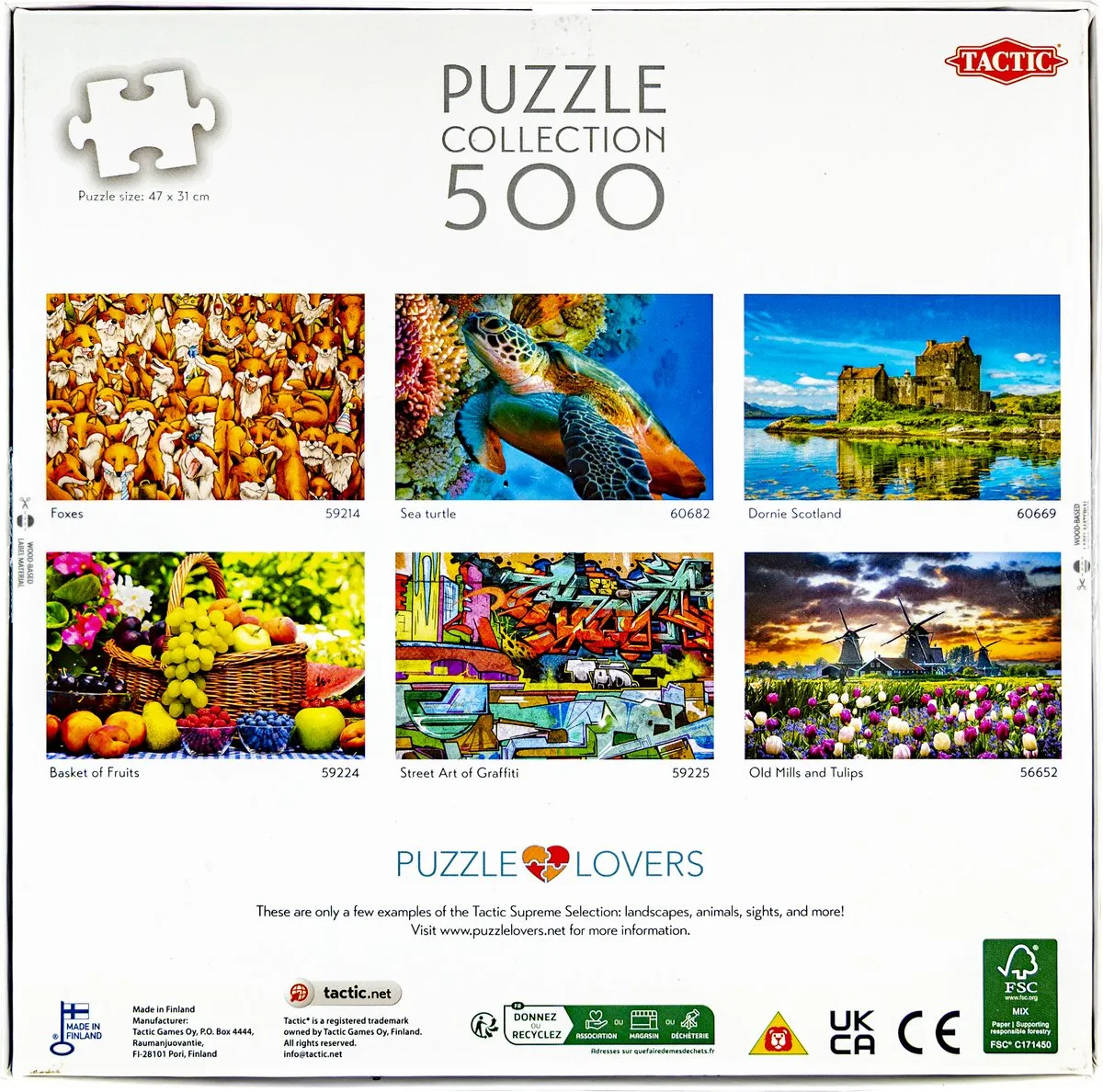 Tactic Sea Turtle Puzzel 500 Stuks - Zeeschildpad in Tropische Oceaan