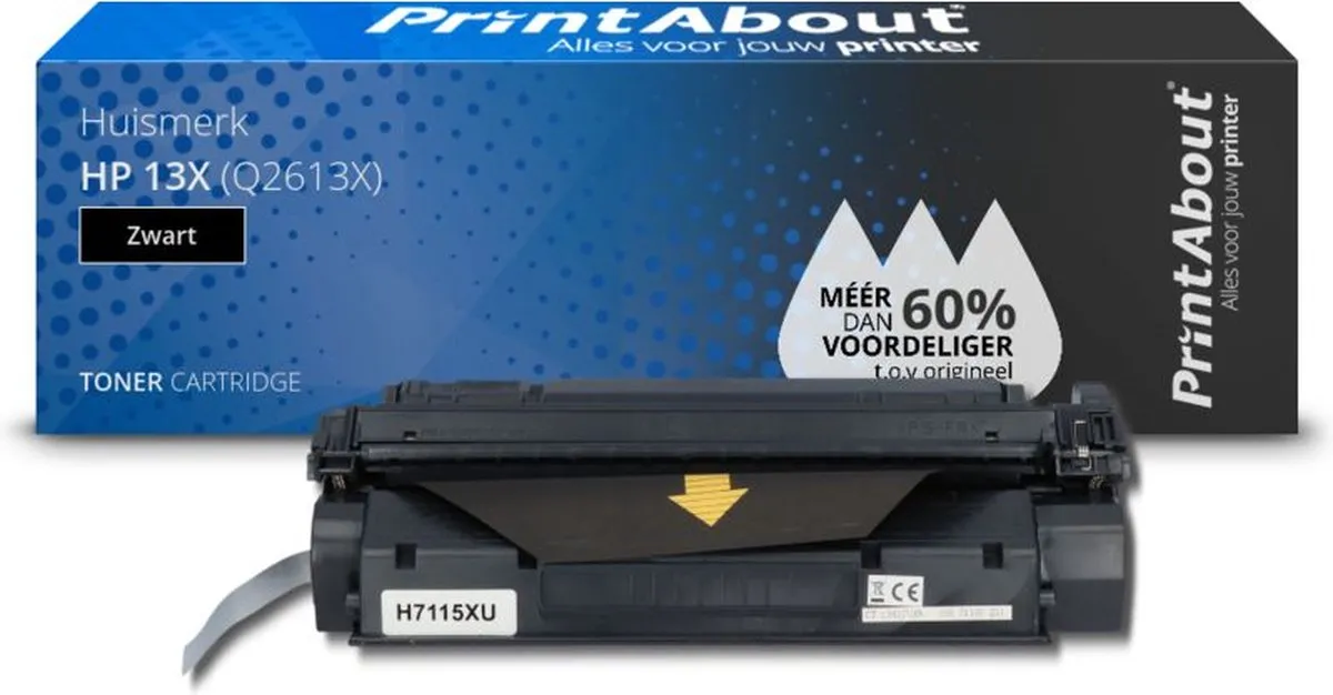 PrintAbout HP 13X Q2613X Toner Zwart - 4.500 Stuks