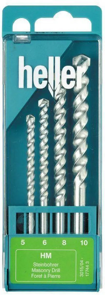 Heller 17744 3 Steenboorset 4-delig - 5, 6, 8, 10mm - afbeelding 2 van 3
