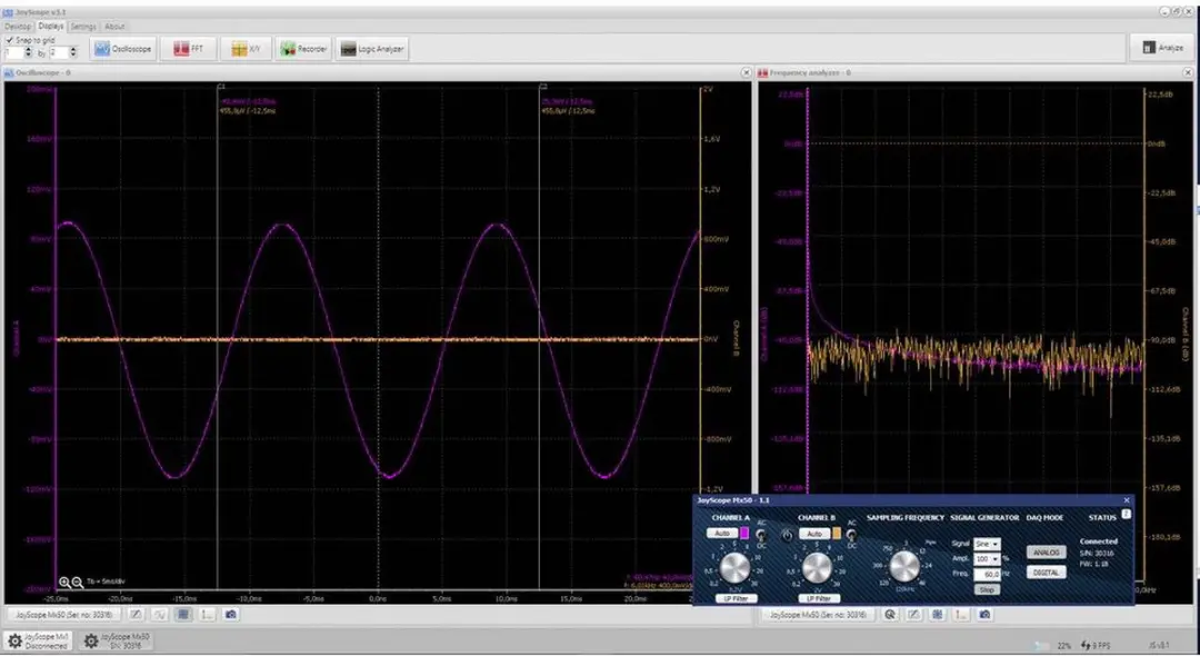 Joy-it JT-ScopeMega50 USB-oscilloscoop 15MHz - 2-kanaals - afbeelding 6 van 6
