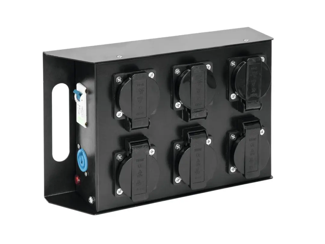 Eurolite SAB-61 Stroomverdeler - 6x CEE 7/3 - afbeelding 2 van 3