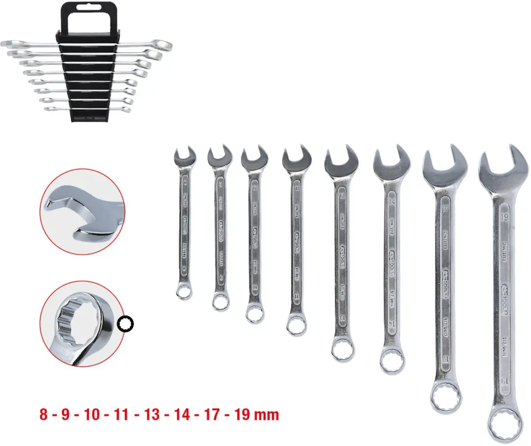 KS Tools 517.0048 Ringsleutelset met ratel 8-19mm - afbeelding 6 van 6