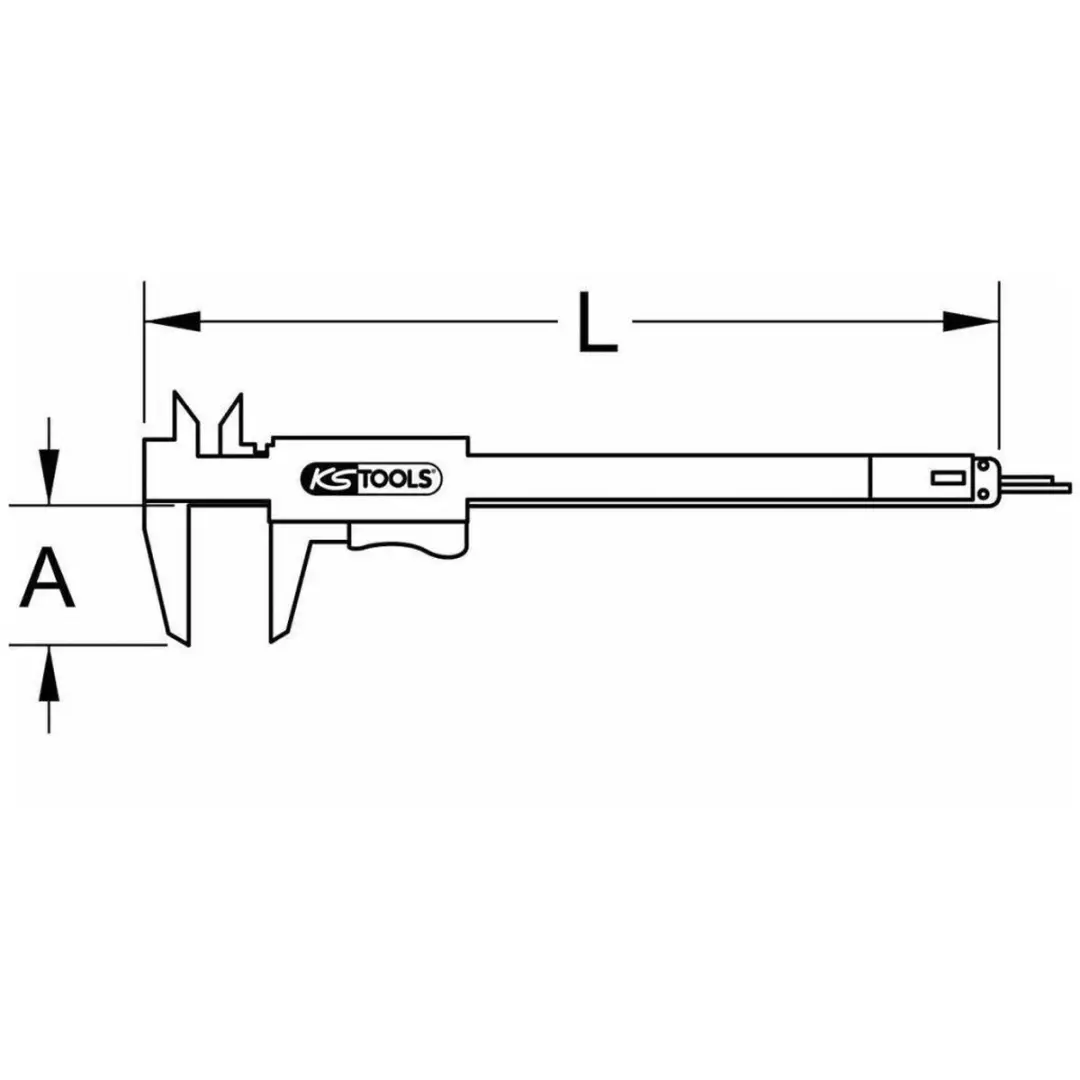 KS Tools 300.0510 Zakschuifmaat - 0-150 mm - afbeelding 5 van 6