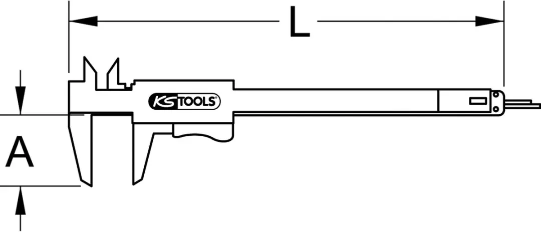 KS Tools 300.0510 Zakschuifmaat - 0-150 mm - afbeelding 2 van 6