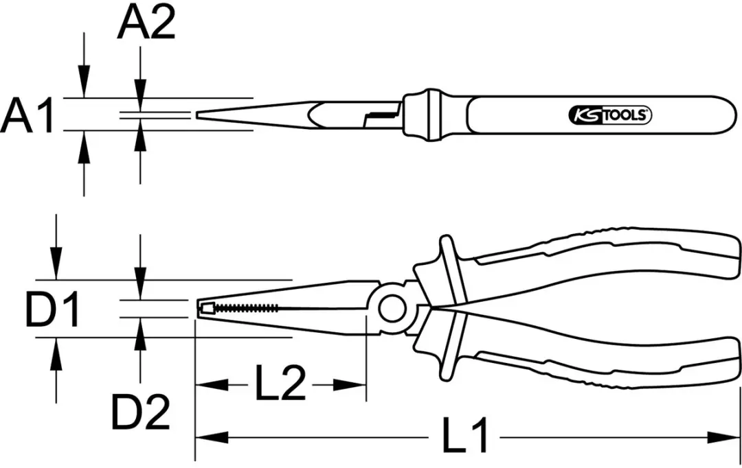 KS Tools 150.2023 Dopklemtang - 200mm - afbeelding 5 van 6