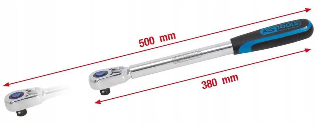KS Tools CHROMEplus 918.1270 Telescoopratel - 1/2 inch - afbeelding 2 van 6