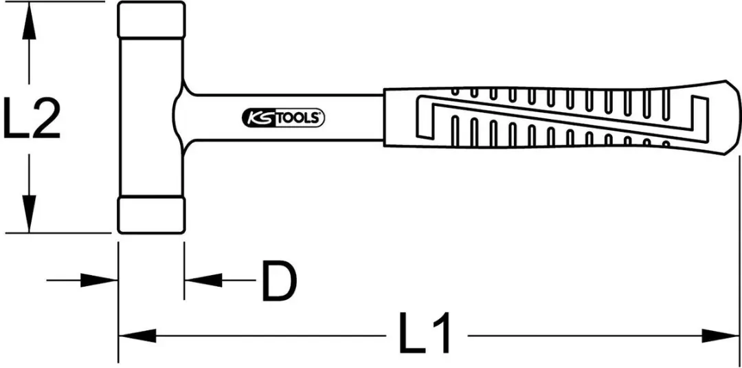 KS Tools 140.5273 Niet-terugspringende Softface Hamer - afbeelding 4 van 5