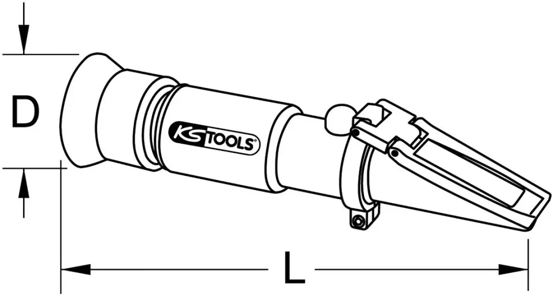 KS Tools 550.1285 Refractometer - Batterijvloeistof & AdBlue - afbeelding 2 van 6