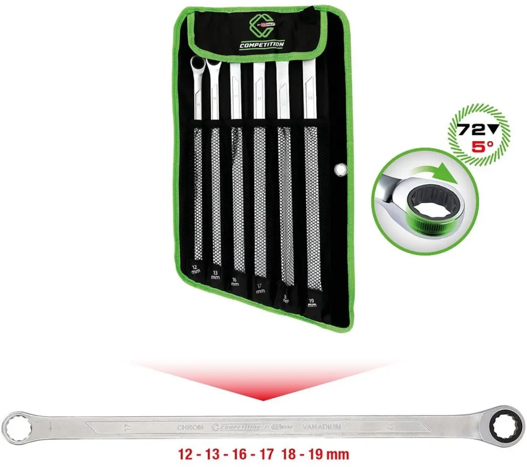 KS Tools 512.0205 Ringsleutel met ratelset 6-delig - afbeelding 2 van 6